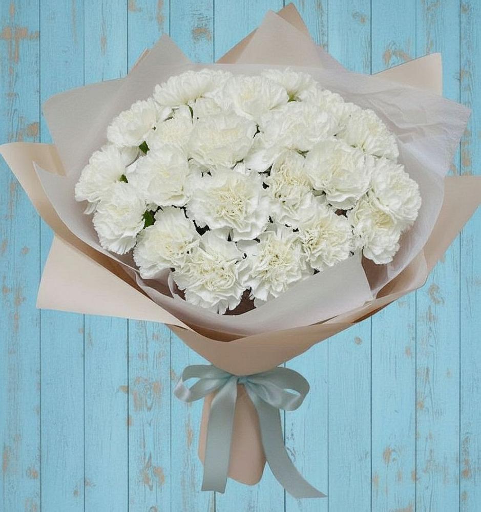 Букет цветов из: Гвоздики в Канеловской