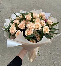 Букет Кремовые розы Латте в Канеловской