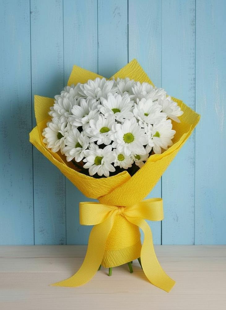 Букет цветов из: Хризантемы в Канеловской