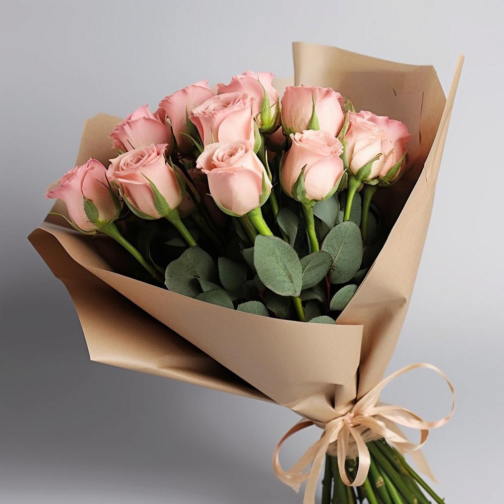 Букет 11 Нежных роз в Канеловской