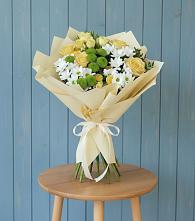 Букет цветов из:  Хризантемы и Розы #REPLACE_PRED# Канеловской