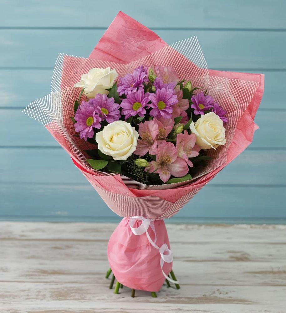 Букет цветов из: Герберы в Канеловской