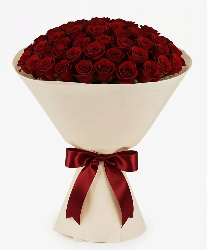 Букет 101 Бордовая роза Блэк Бакарра в Канеловской