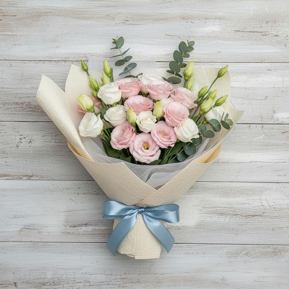 Букет цветов из: Лизиантусы в Канеловской