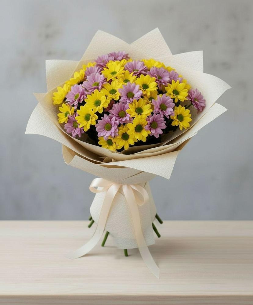 Букет цветов из: Хризантемы в Канеловской